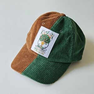 Market Corduroy Strapback Hat “Have a Nice Day” Two-Tone Cotton Cap OS